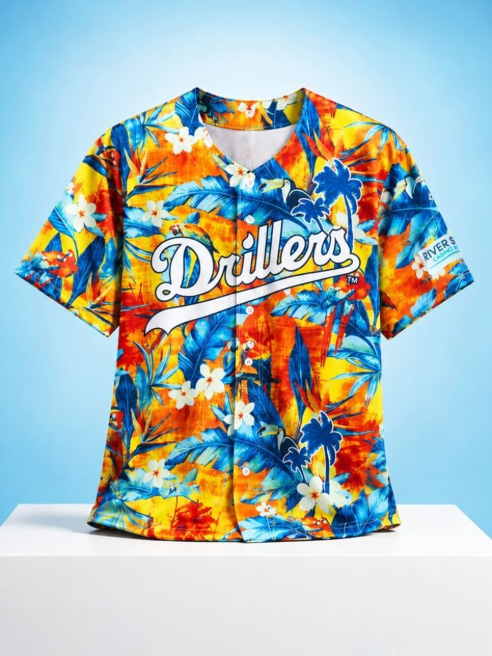 Tulsa Drillers Margaritaville Tropical Baseball Jersey Unisex Size M & XL